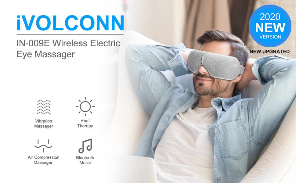 IVOLCONN Eye Massager with Heat sold and Compression, Vibration Bluetooth Music